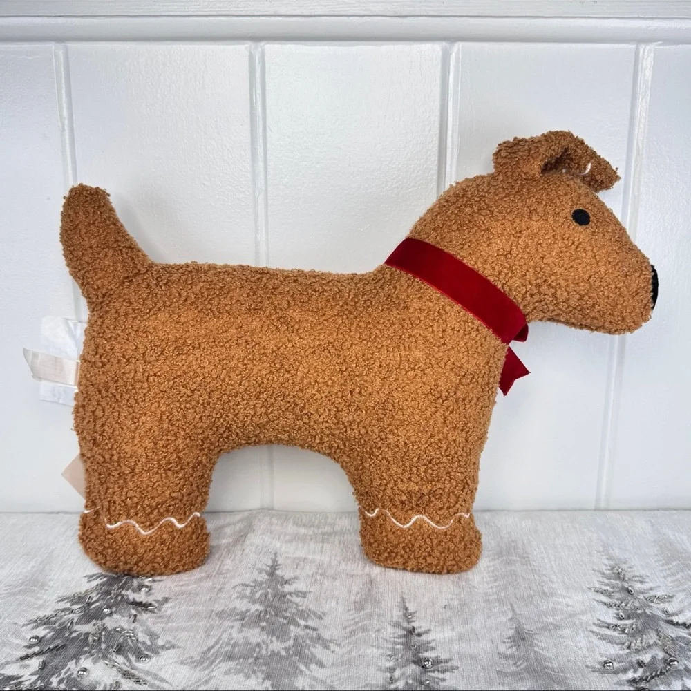 NEW Target Bullseye Playground Gingerbread Dog Christmas Pillow